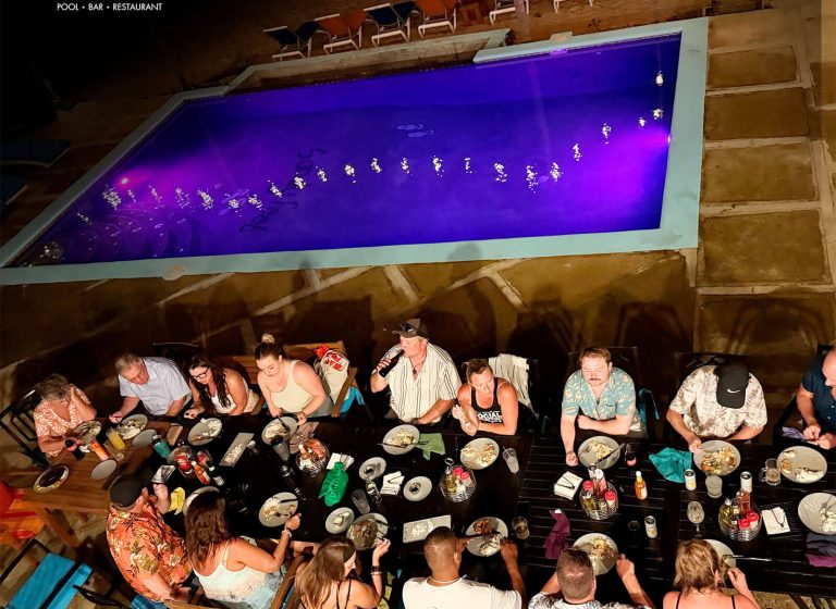 Poolside Dinner - The Bohemian Placencia